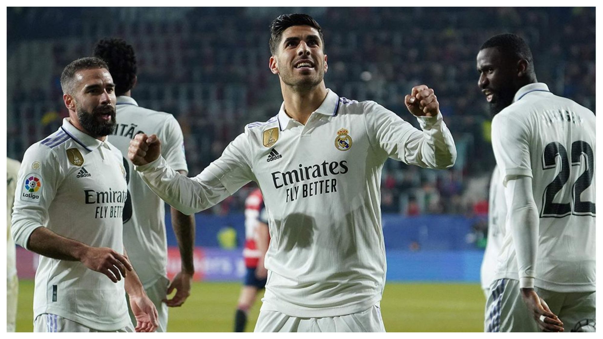 Marco Asensio con el Real Madrid
