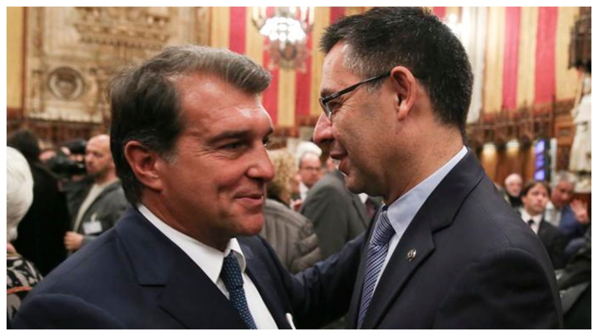 Joan Laporta y Bartomeu, presidentes del Barça