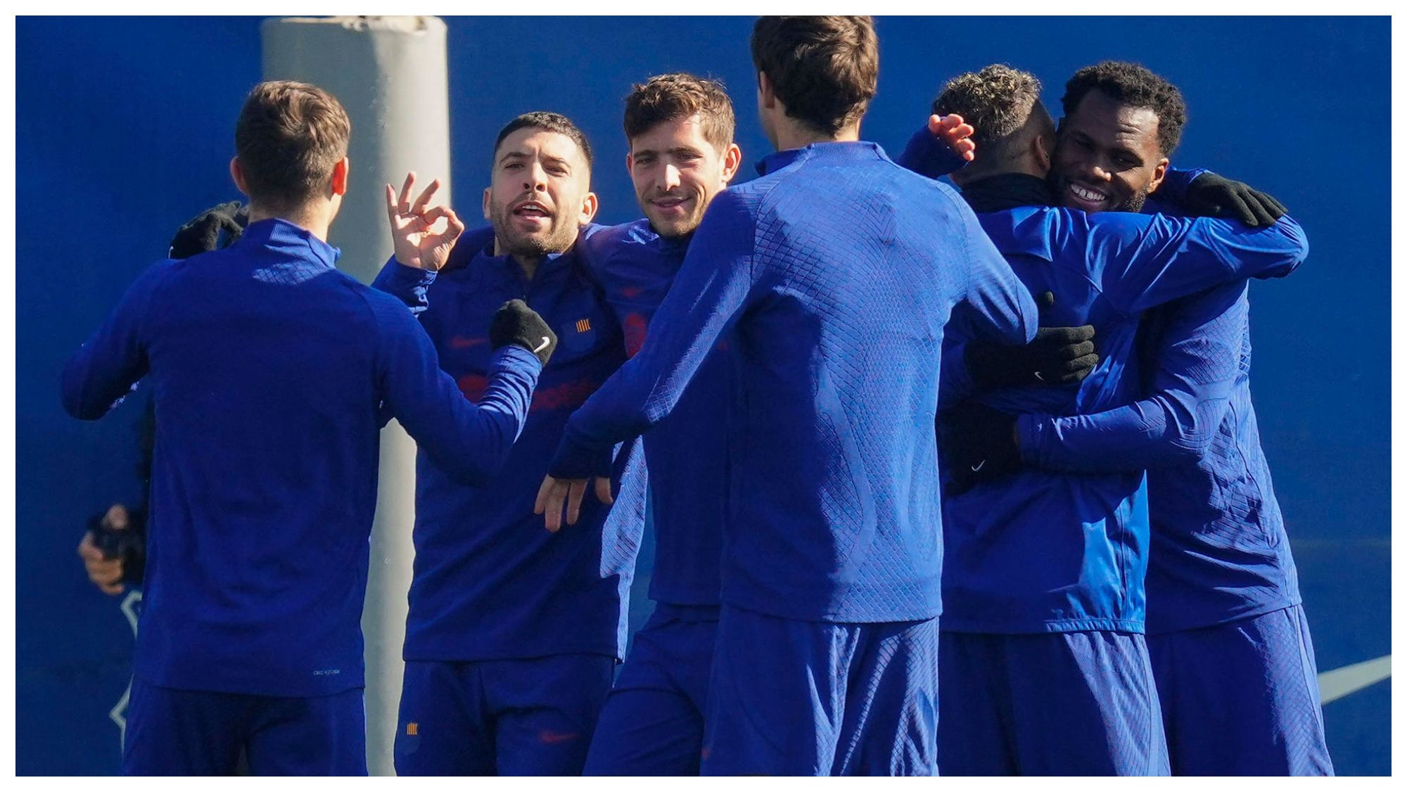 Varios jugadores del Barcelona