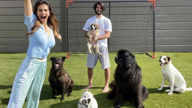 La familia canina de Isco y Sara Sálamo