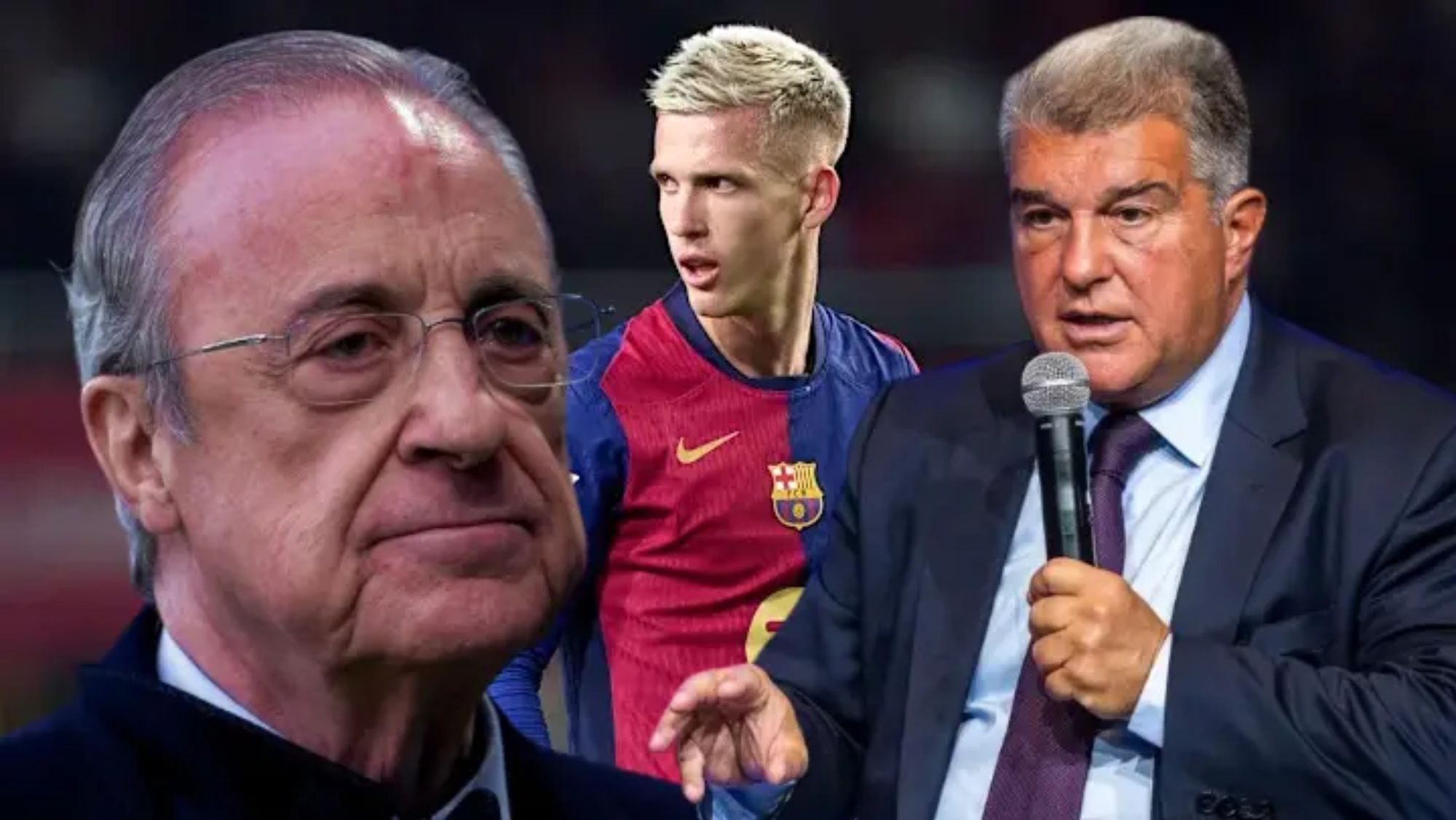 Sale a la luz el mensaje de Laporta a Florentino sobre la inscripción de Dani Olmo.
