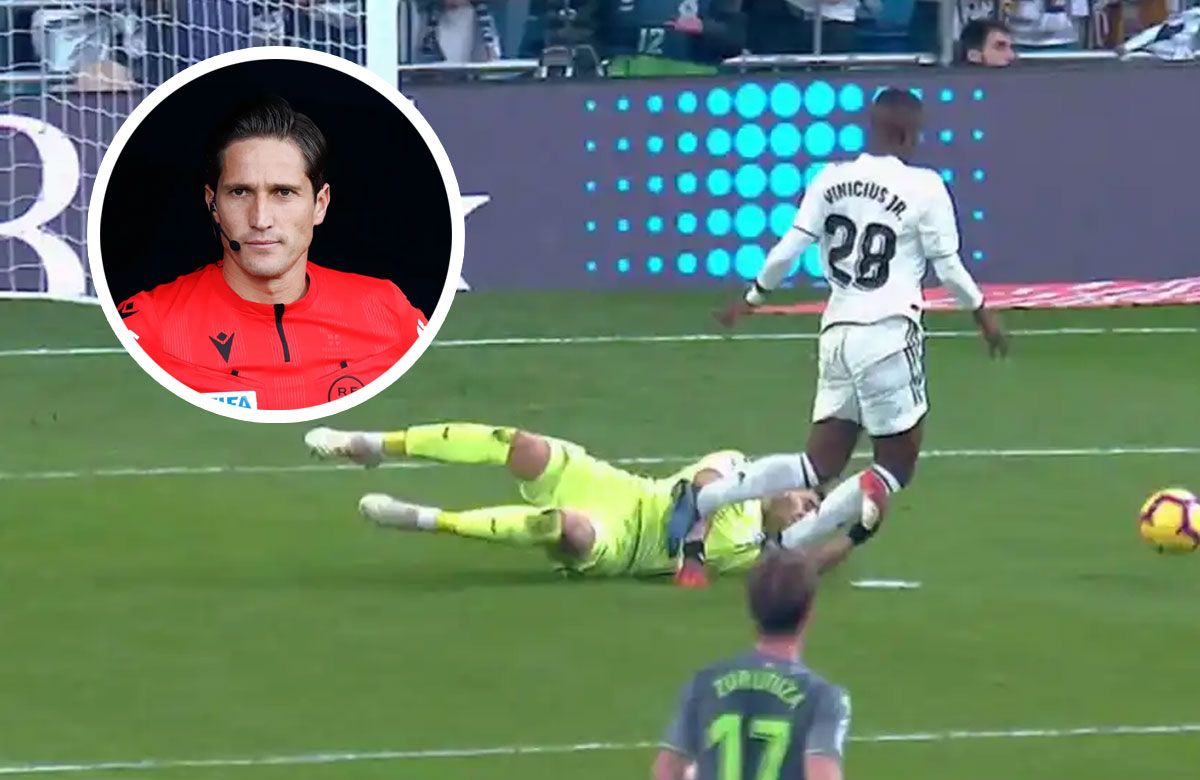 El antecedente de Munuera Montero con un penalti muy similar al de Lunin ante el Celta: "Todo OK..."