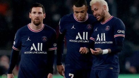 Messi, Mbappé y Neymar Messi, Mbappé y Neymar
