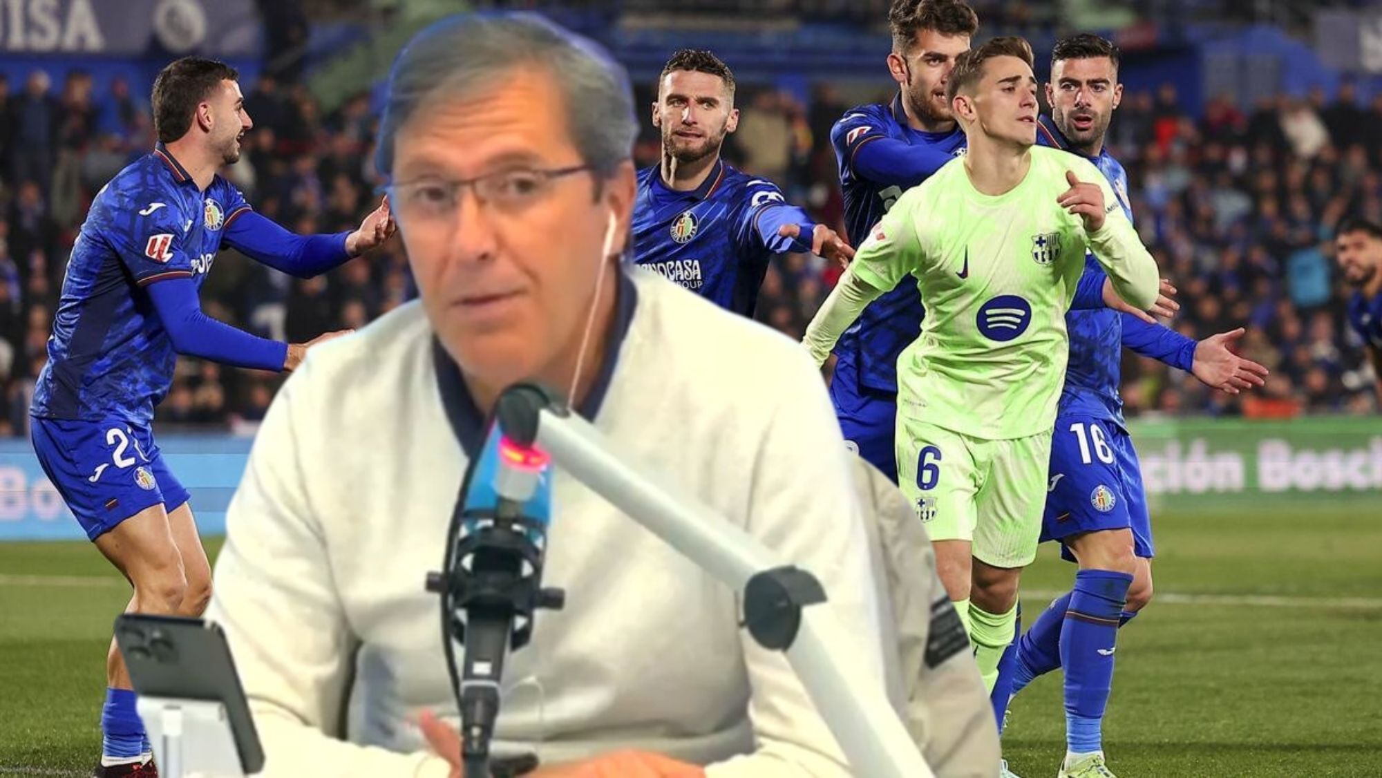 Paco González critica el comportamiento de Gavi con los jugadores del Getafe CF.