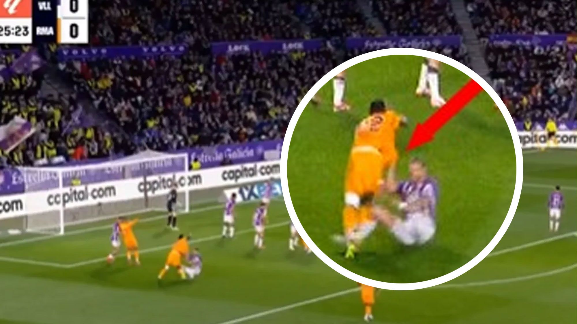 El escandaloso penalti no pitado de Javi Sánchez a Rüdiger, hoy Laporta no llorará como en Getafe