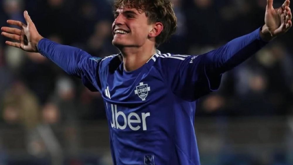 Nico Paz celebrando su gol en el día de ayer Nico Paz celebrando su gol en el día de ayer