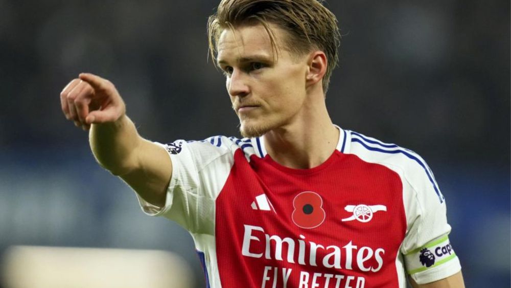 Martin Ødegaard jugando un partido con el Arsenal. Martin Ødegaard jugando un partido con el Arsenal.