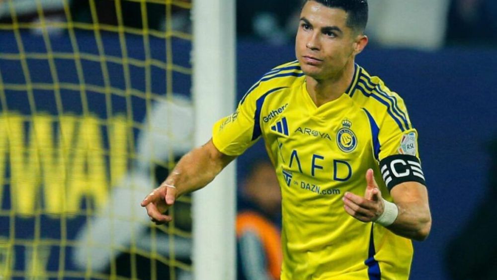 Cristiano Ronaldo durante un partido con Al Nassr. 