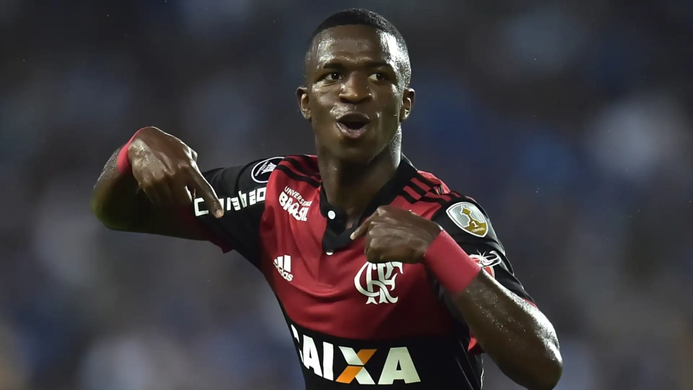 Vinicius celebrando un gol con el Flamengo Vinicius celebrando un gol con el Flamengo