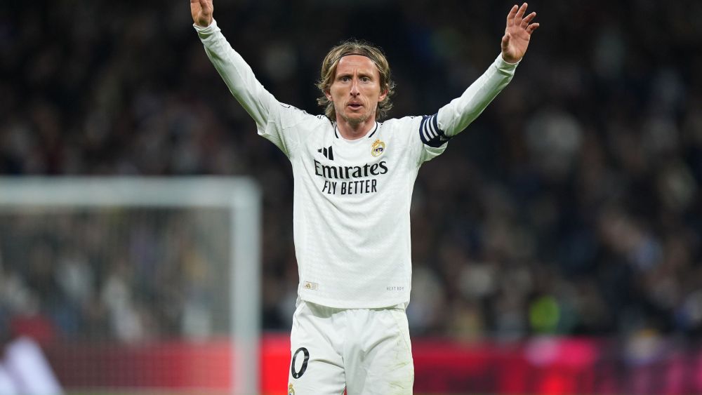 Luka Modric durante un partido con el Real Madrid. 