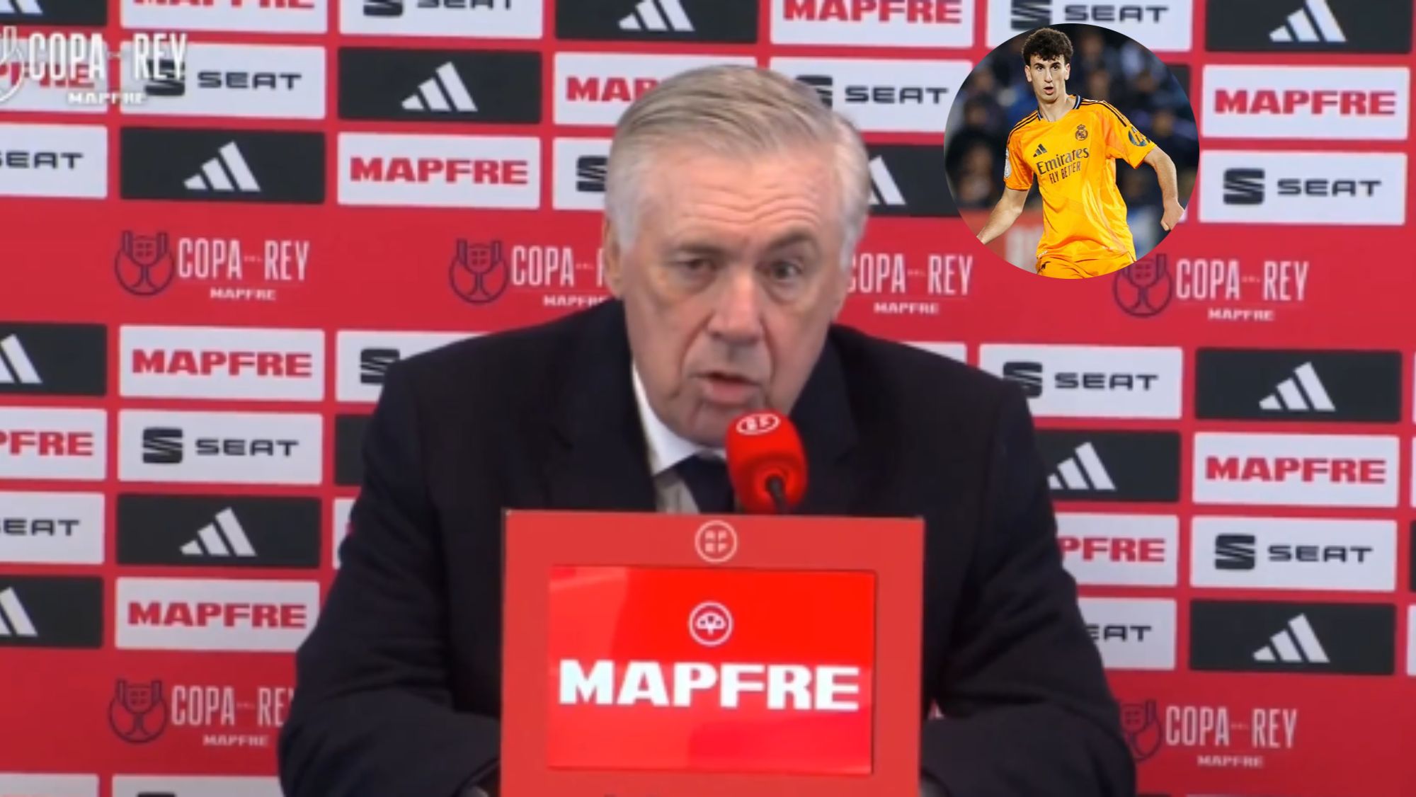 Carlo Ancelotti ha analizado el partido de Jacobo Ramón en sala de prensa: mensaje claro