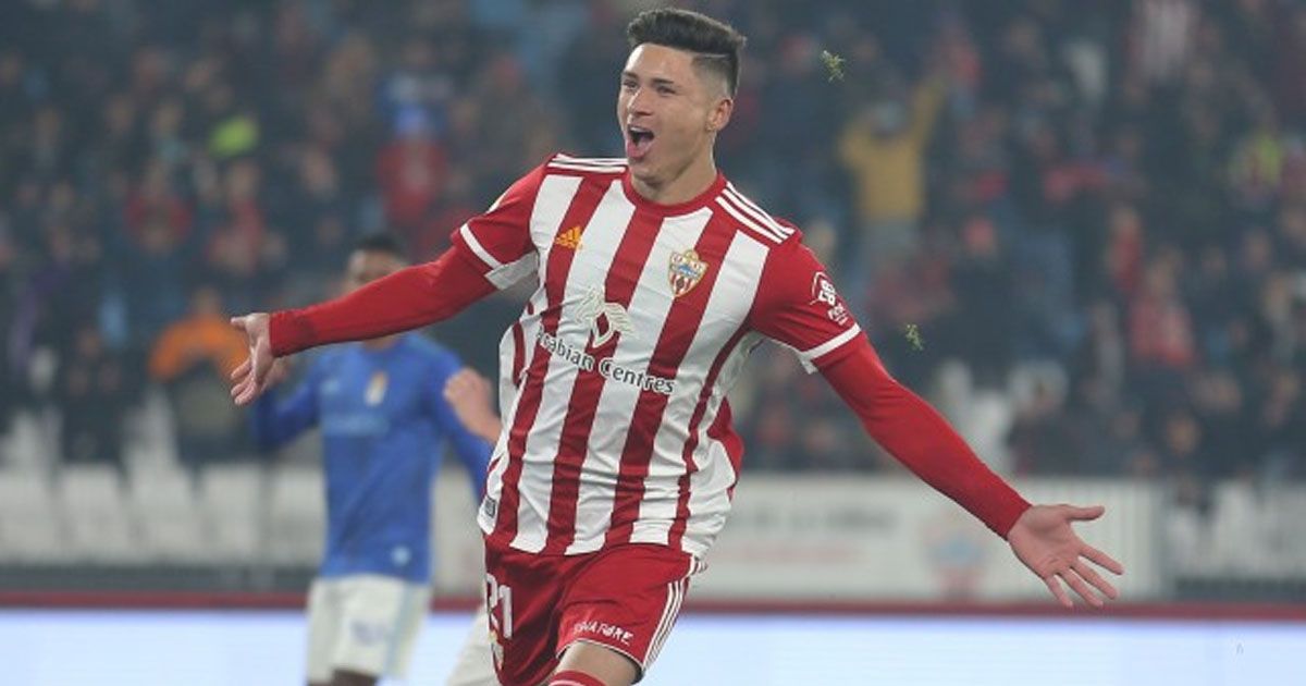 Darwin Nuñez con el Almería
