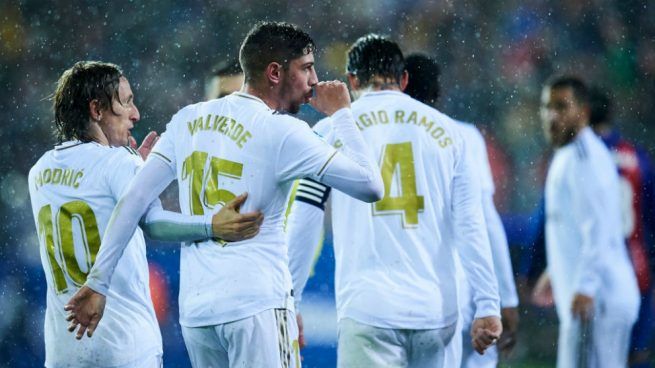 Fede Valverde y compañeros del Real Madrid