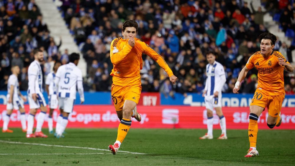 Gonzalo García, celebrando su gol la semana pasada ante el Leganés, que clasificó al Madrid para las semifinales de Copa. Gonzalo García, celebrando su gol la semana pasada ante el Leganés, que clasificó al Madrid para las semifinales de Copa.