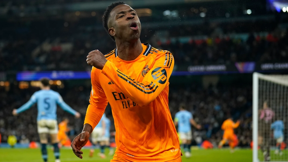 Vinicius durante el Manchester City Real Madrid