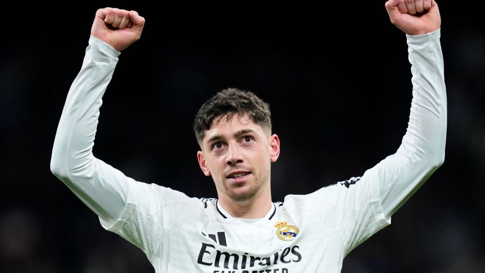 Fede Valverde durante un partido con el Real Madrid. Fede Valverde durante un partido con el Real Madrid.
