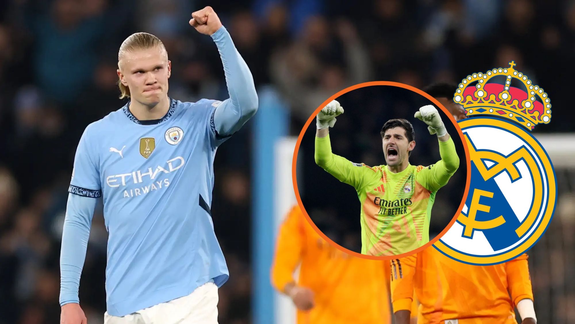 Thibaut Courtois ha elogiado a Erling Haaland antes del enfrentamiento de esta noche entre el Real Madrid y el Manchester City.