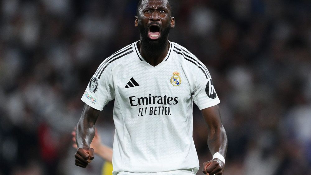 Rudiger gritando y celebrando Rudiger gritando y celebrando