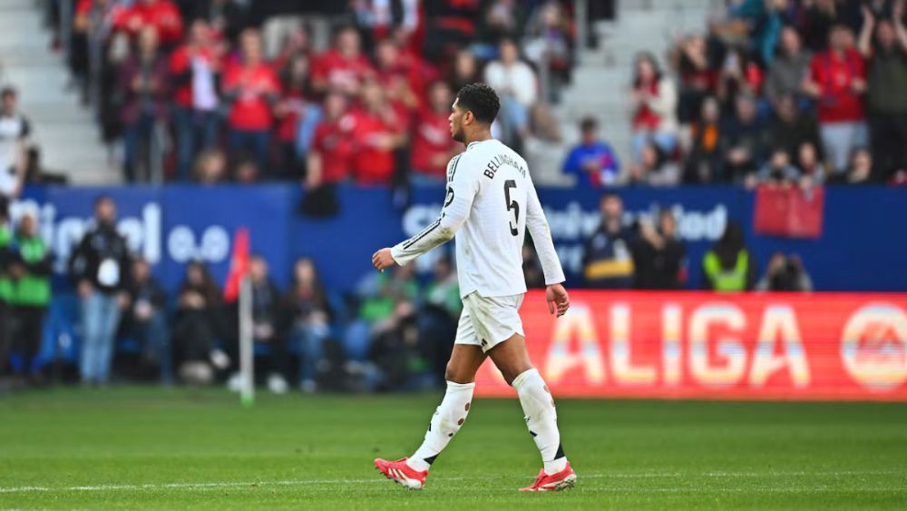 Jude Bellingham, expulsado ante Osasuna la semana pasada, no podrá jugar esta tarde.