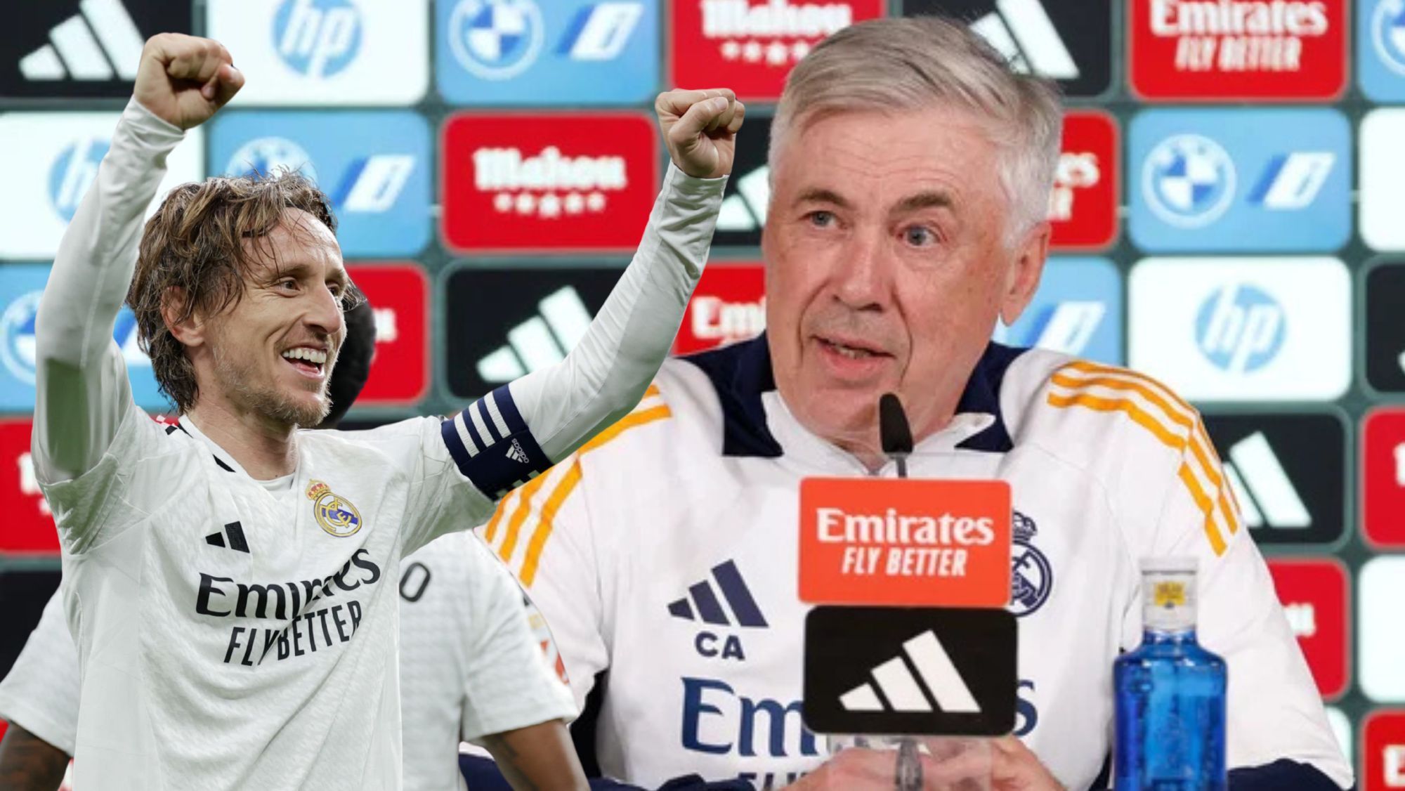 Ancelotti y Luka Modric