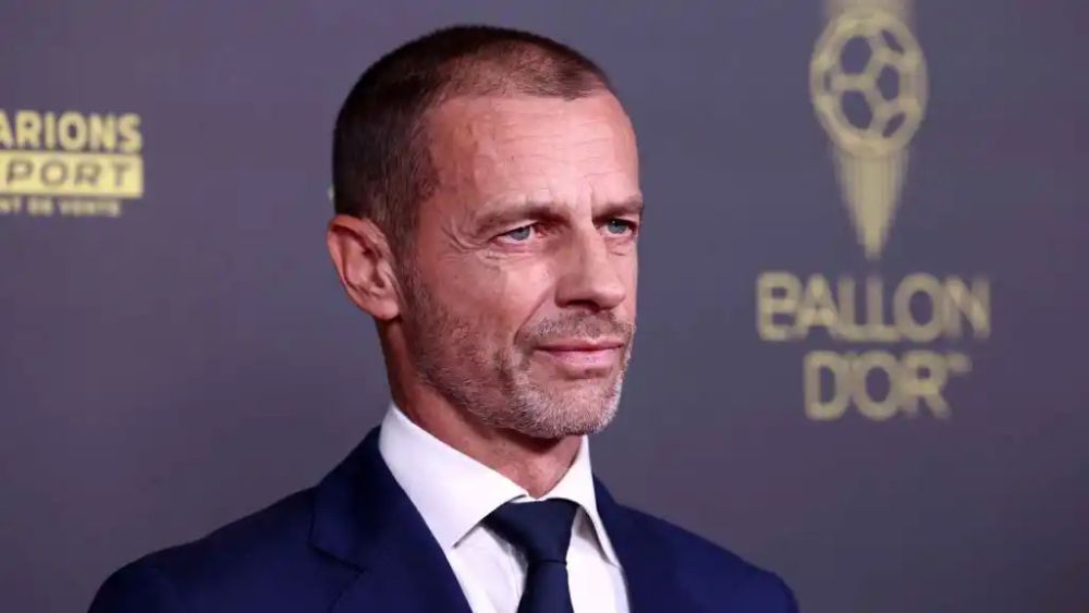 Aleksander Ceferin, presidente de la UEFA, en la gala del Balón de Oro.
