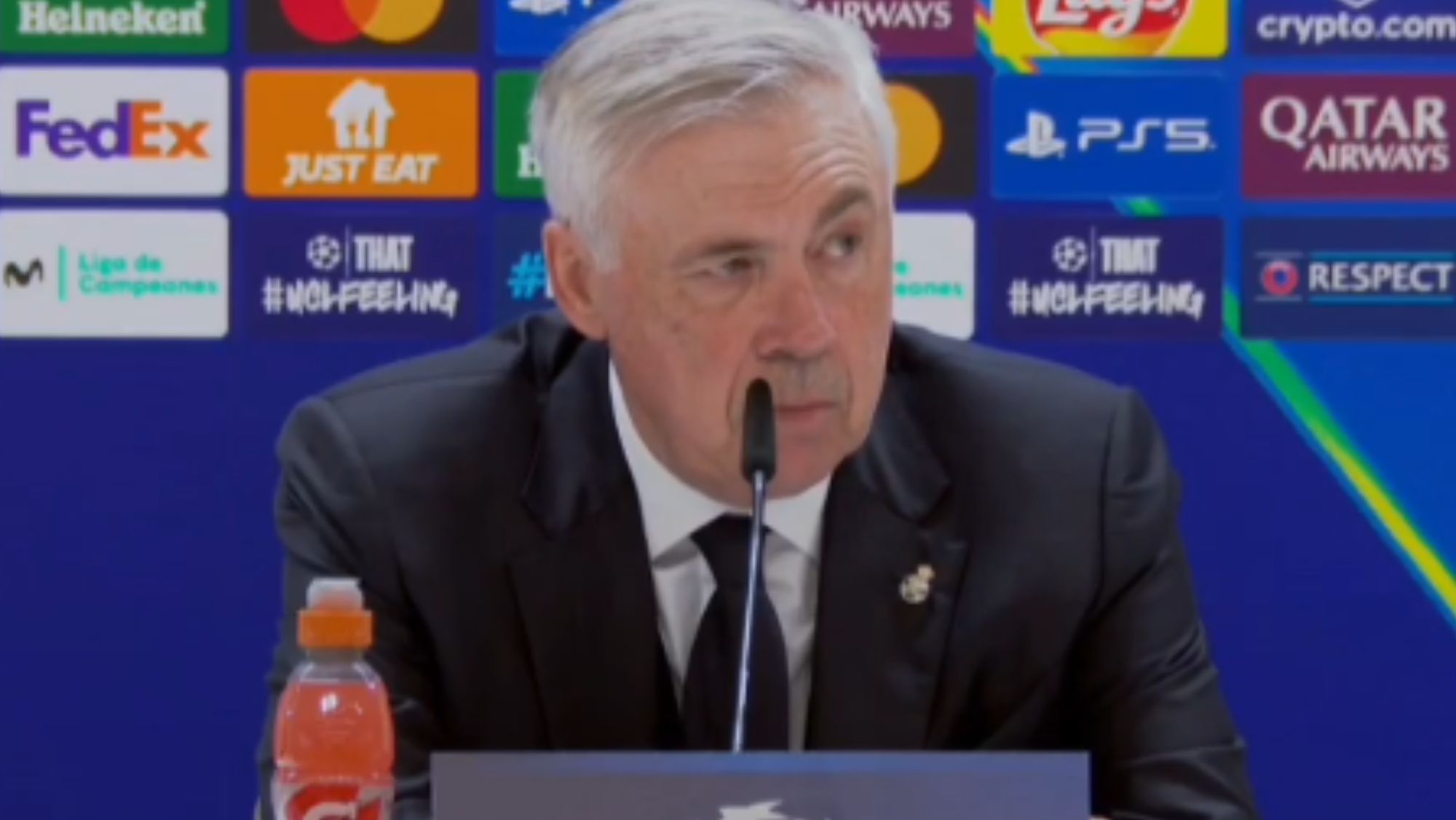 Ancelotti advierte al vestuario de cara al partido de vuelta en el Metropolitano: "no será fácil" Ancelotti advierte al vestuario de cara al partido de vuelta en el Metropolitano: "no será fácil"