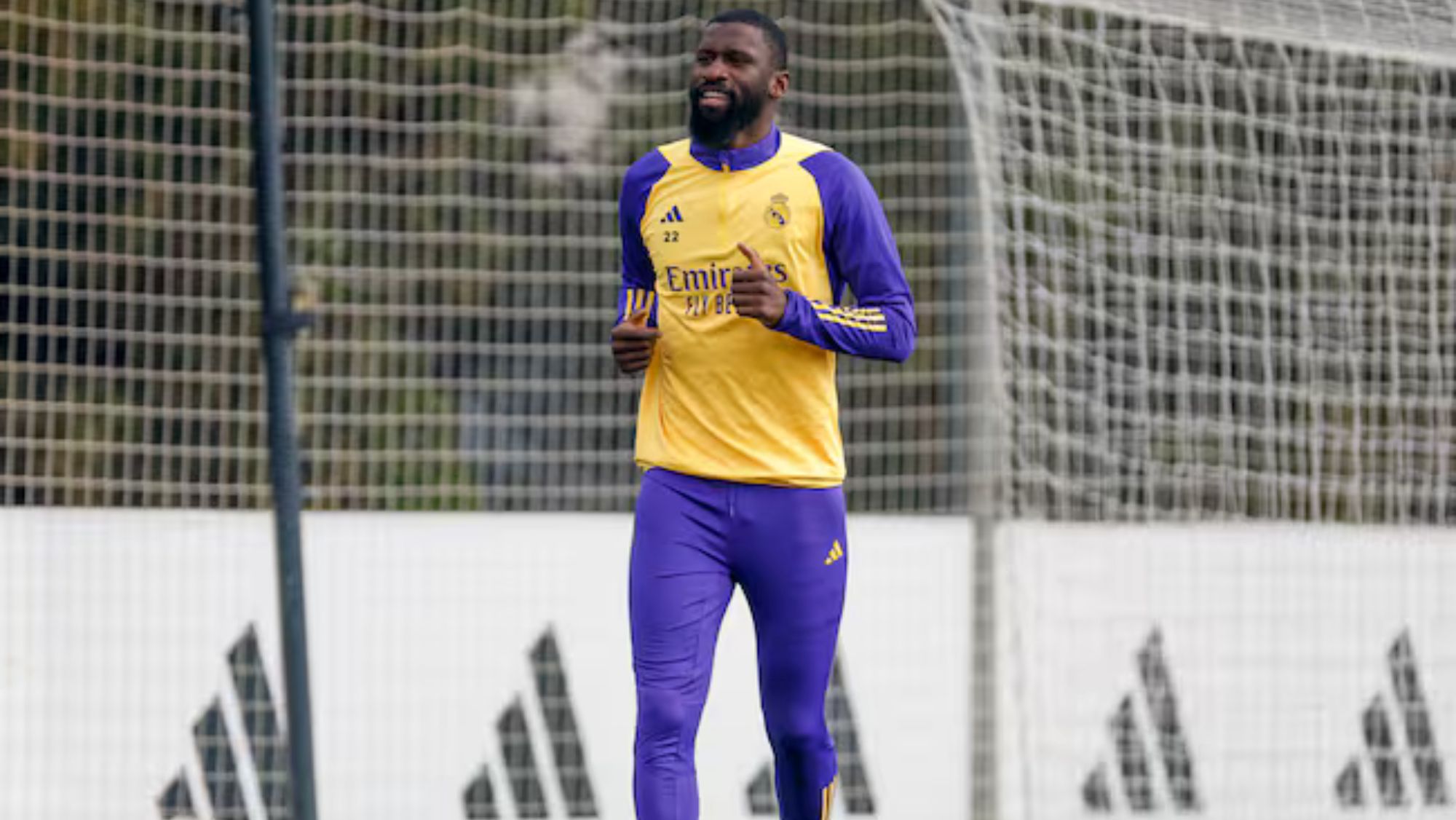 Antonio Rüdiger, durante un entrenamiento reciente con el Real Madrid.