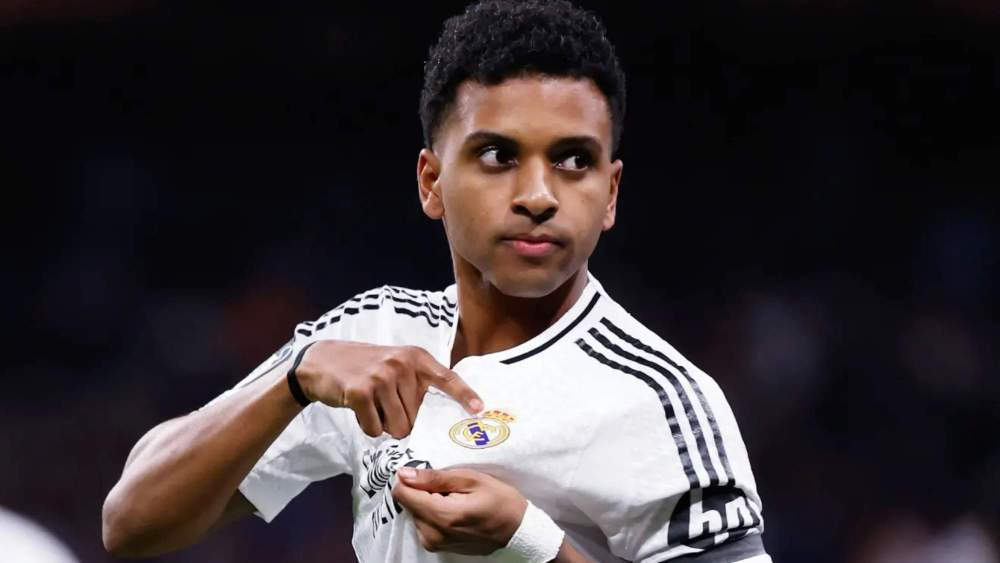 Rodrygo Goes, celebrando su gol del pasado martes ante el Atlético de Madrid en Champions. Rodrygo Goes, celebrando su gol del pasado martes ante el Atlético de Madrid en Champions.