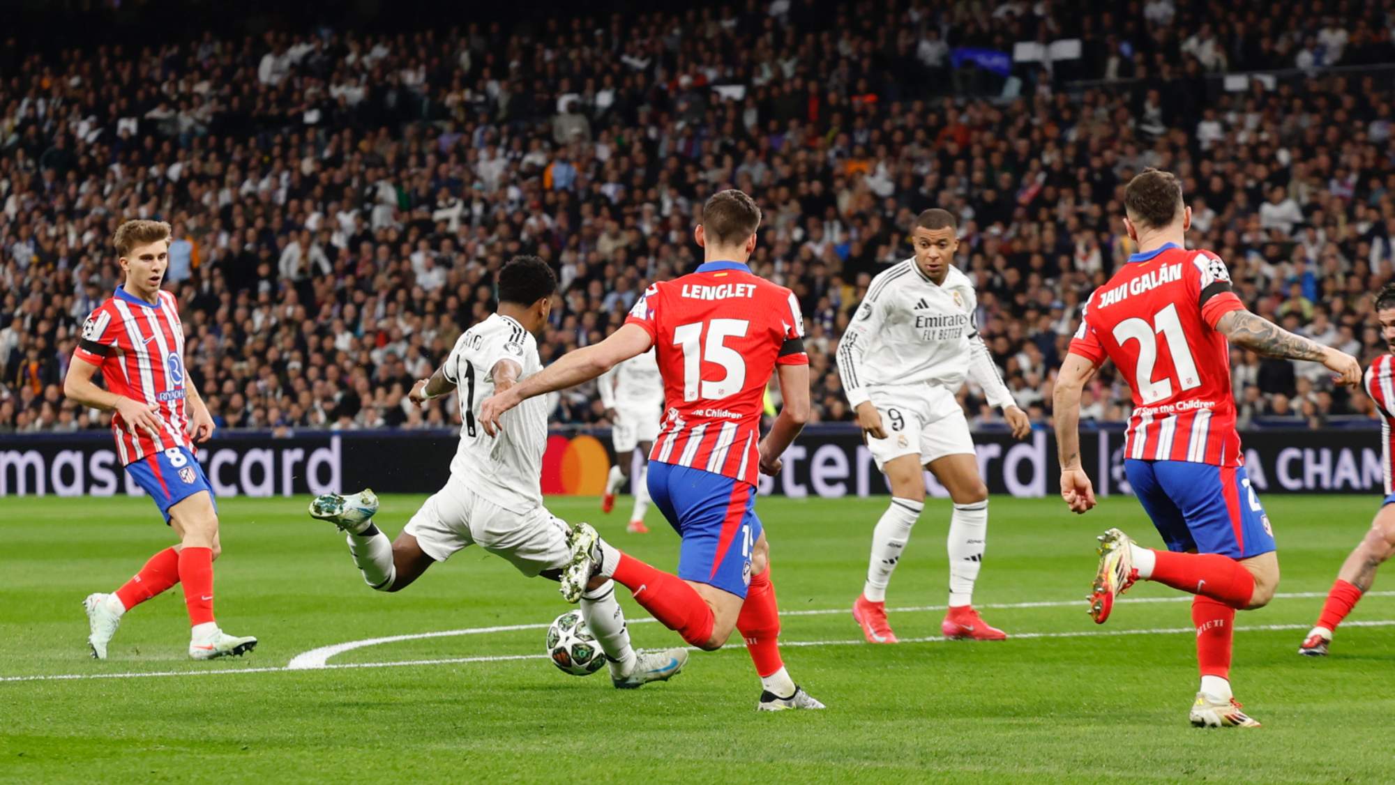 Rodrygo Goes fue el autor del primer gol de la eliminatoria entre el Real Madrid y el Atlético en los octavos de Champions.