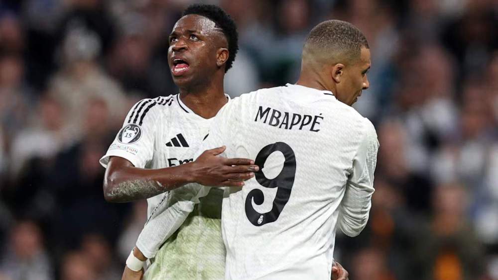 Vinicius Junior y Kylian Mbappé, en el partido de la semana pasada contra el Atlético. Vinicius Junior y Kylian Mbappé, en el partido de la semana pasada contra el Atlético.