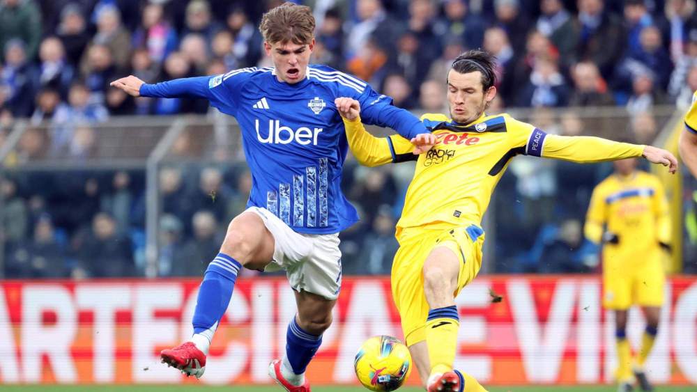 Nico Paz, en un partido con el Como en la Serie A.