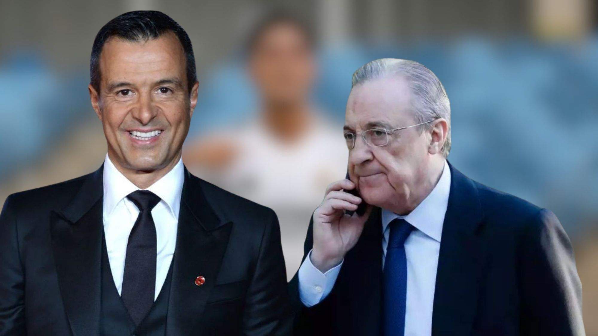 Jesus Fortea, Jorge Mendes y Florentino Pérez Jesus Fortea, Jorge Mendes y Florentino Pérez