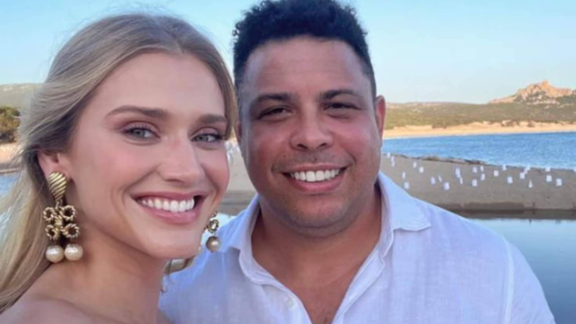 Ronaldo Nazario, junto a su mujer, Celina Locks. Ronaldo Nazario, junto a su mujer, Celina Locks.