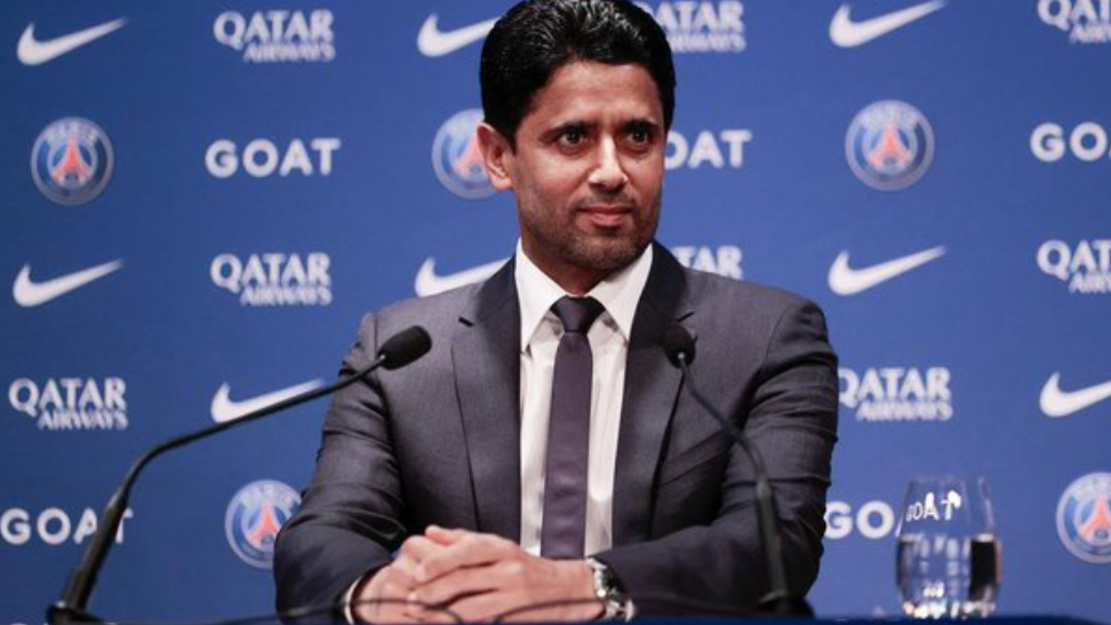 Nasser no se olvida de la salida de Kylian Mbappé al Real Madrid. Nasser no se olvida de la salida de Kylian Mbappé al Real Madrid.