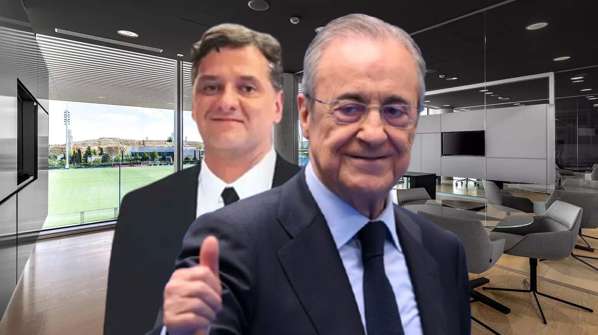 Juni Calafat, Florentino Pérez y las oficinas del Real Madrid.