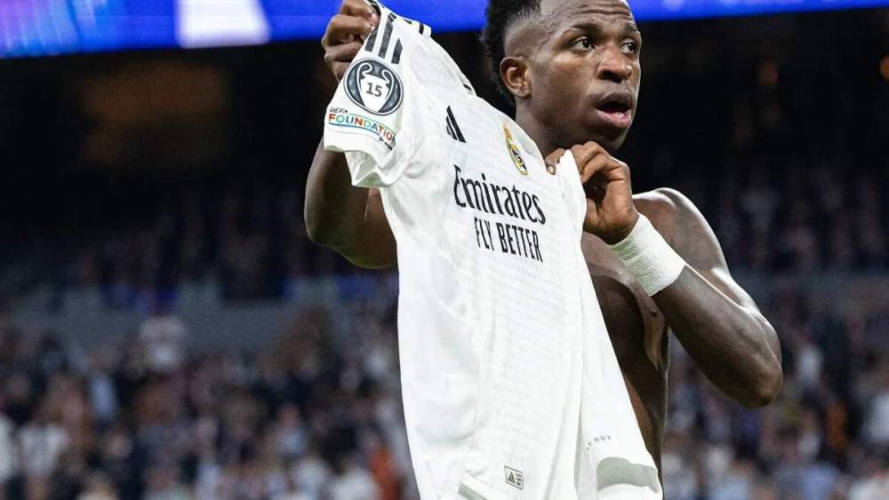 Vinicius celebrando uno de sus goles frente al Borussia Dortmund Vinicius celebrando uno de sus goles frente al Borussia Dortmund