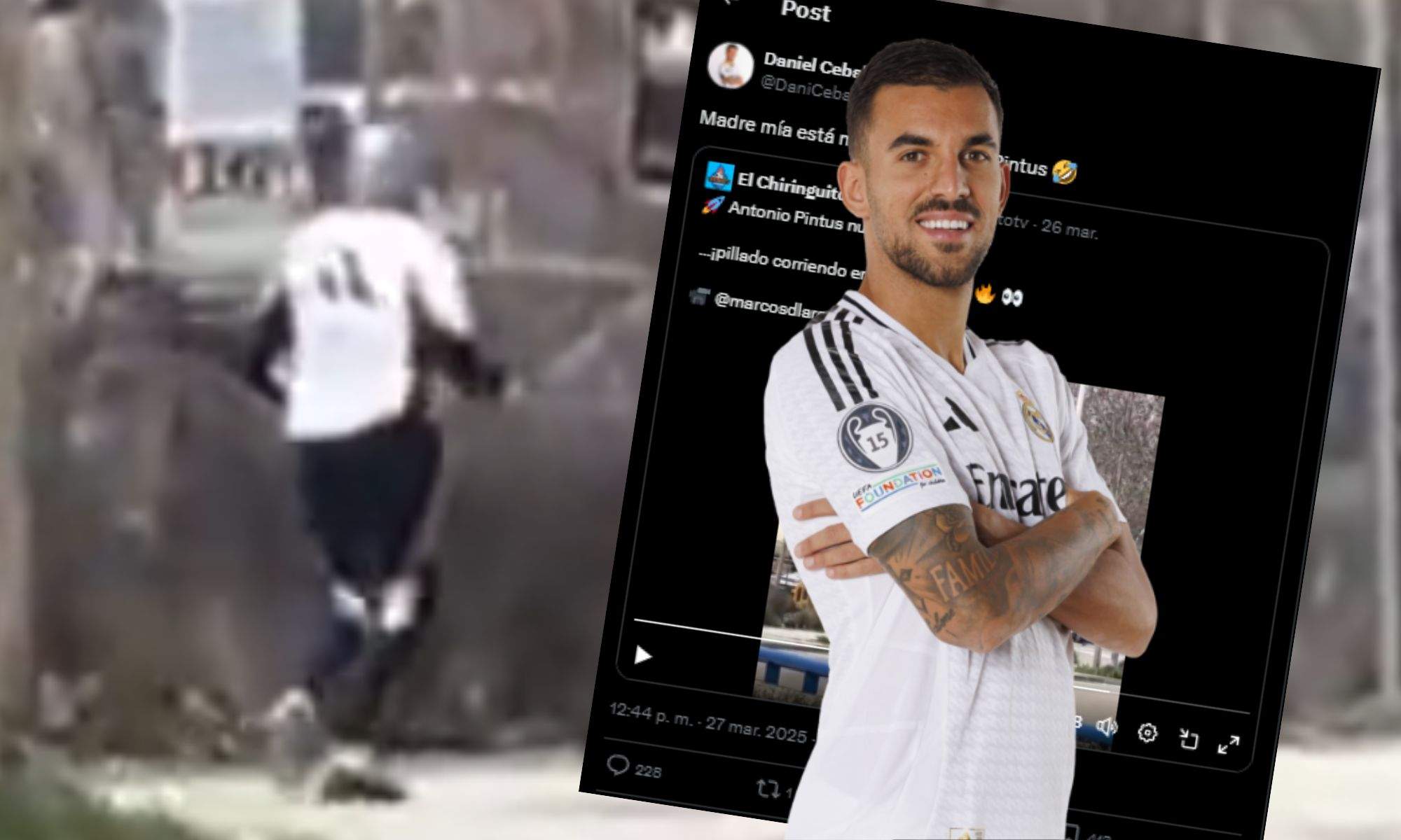 Pintus corriendo y Ceballos con su tuit de broma