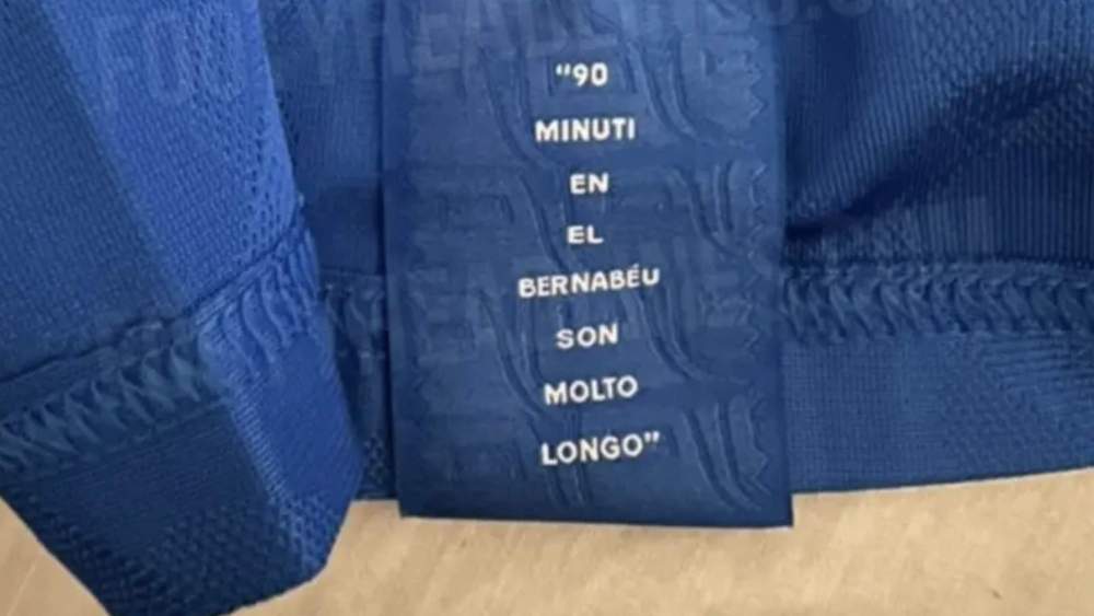 Frase de Juanito en la camiseta