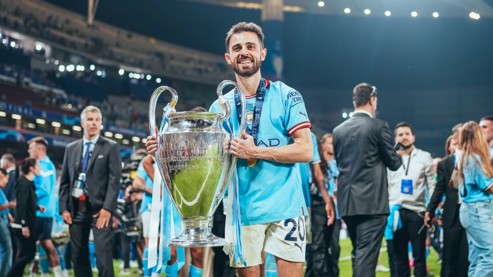 Bernardo Silva con la Champions League Bernardo Silva con la Champions League