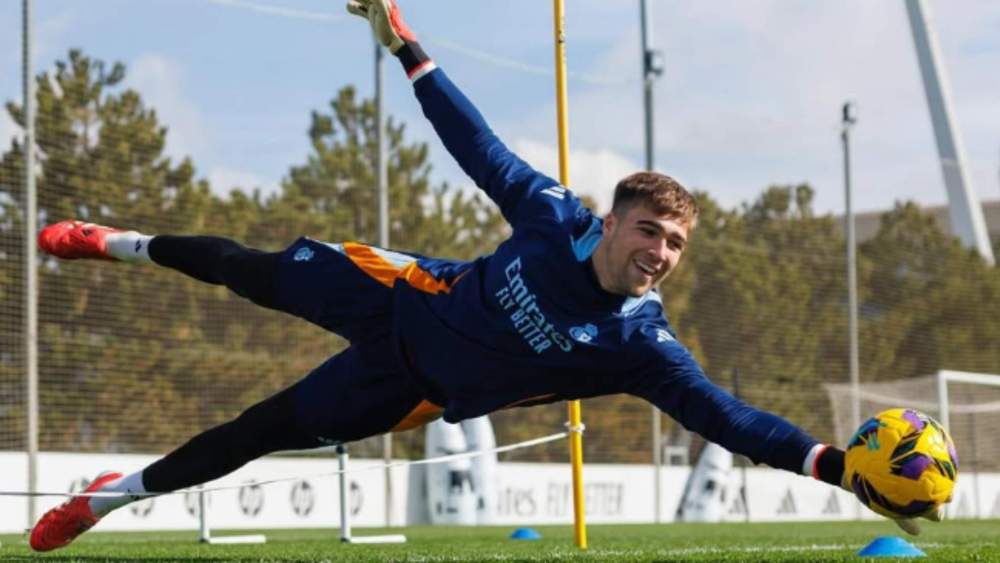 Fran González durante un entrenamiento