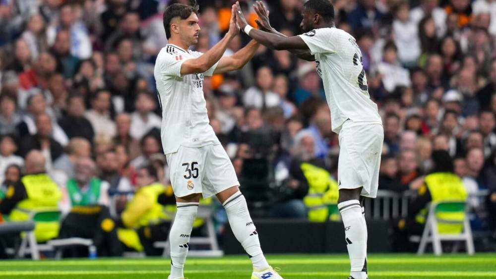 Raúl Asencio y Antonio Rüdiger, durante un partido de esta temporada. Raúl Asencio y Antonio Rüdiger, durante un partido de esta temporada.