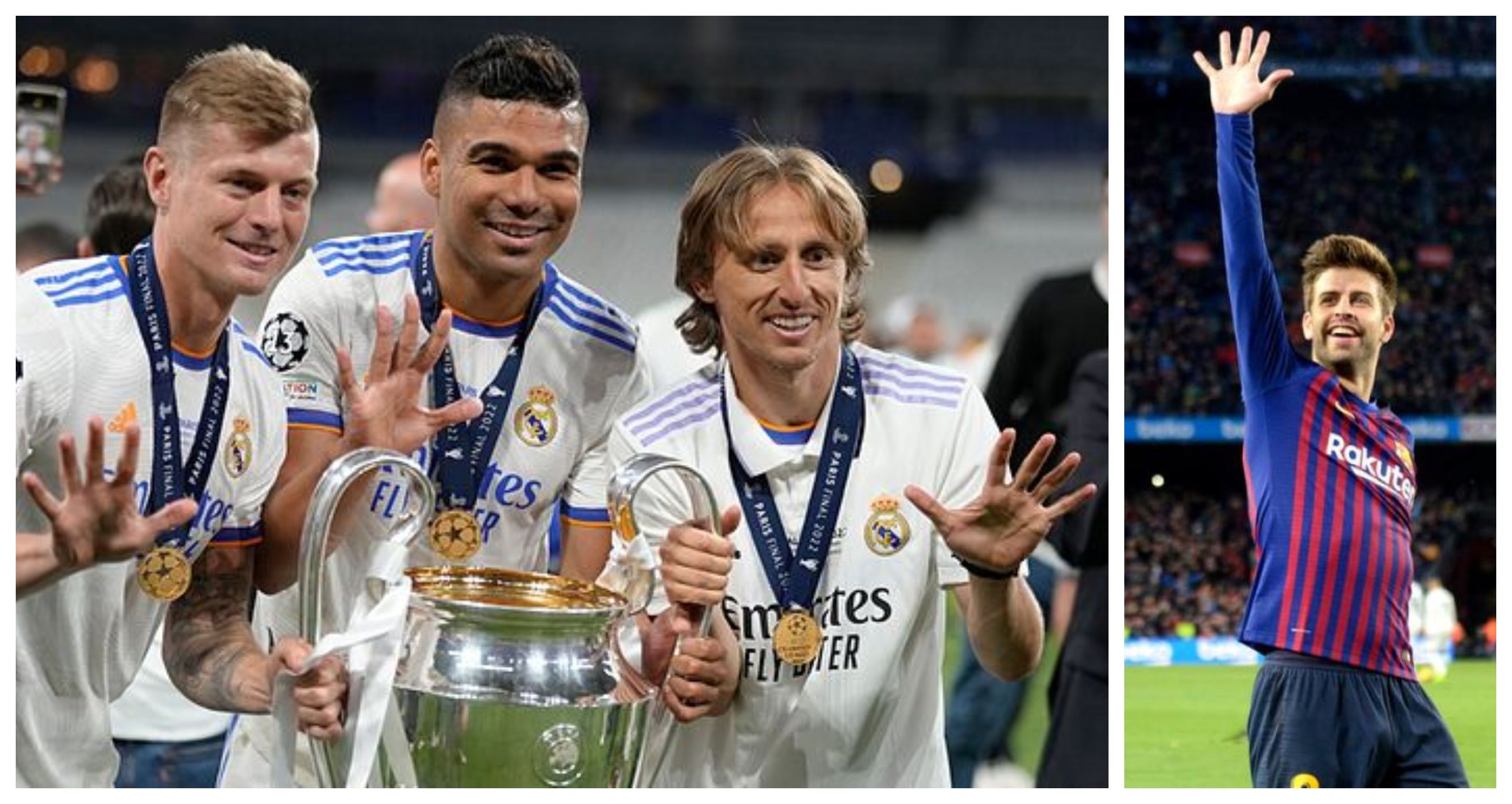 La manita del Madrid a Gerard Piqué