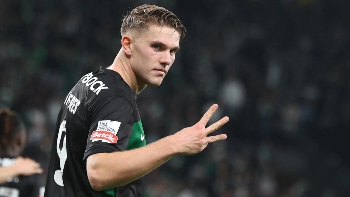 Viktor Gyokeres celebrando un gol con el Sporting de Portugal Viktor Gyokeres celebrando un gol con el Sporting de Portugal