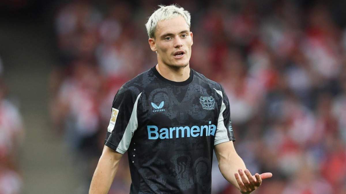 Florian Wirtz durante un partido del Bayer Leverkusen esta campaña Florian Wirtz durante un partido del Bayer Leverkusen esta campaña