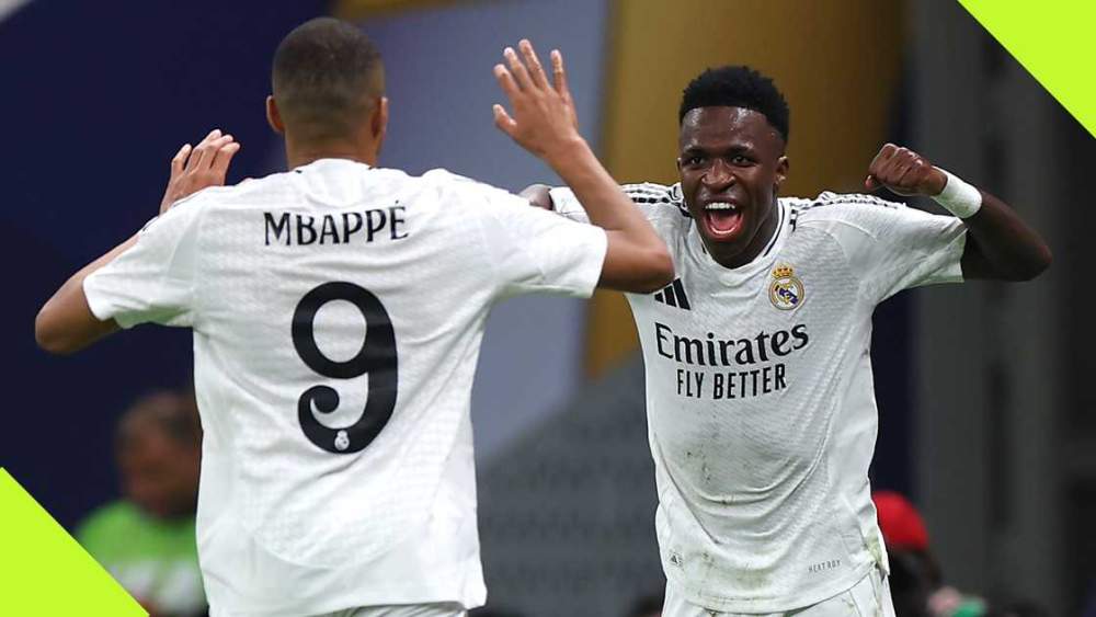 Vinicius y Mbappé celebrando un gol en la presente temporada Vinicius y Mbappé celebrando un gol en la presente temporada