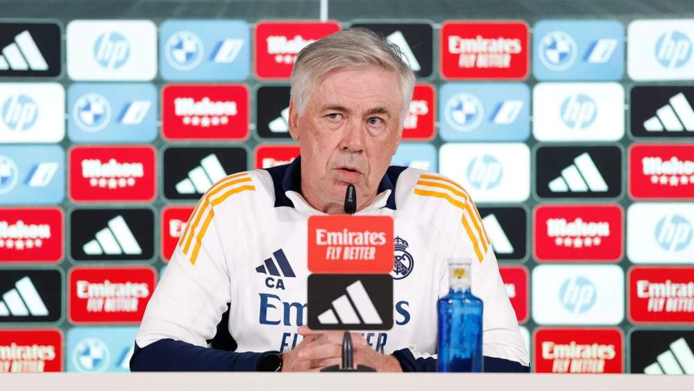 Carlo Ancelotti, en la rueda de prensa de este sábado. Carlo Ancelotti, en la rueda de prensa de este sábado.
