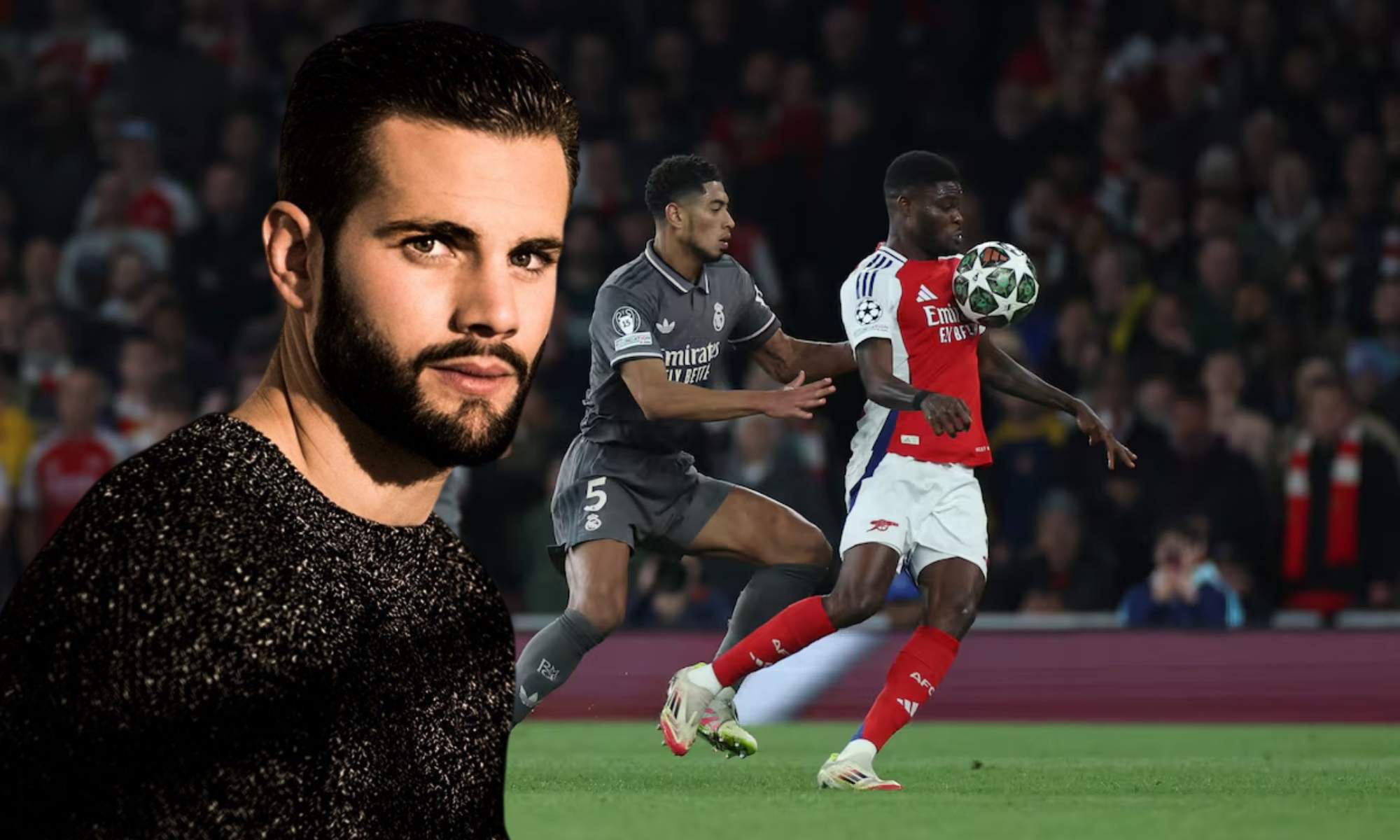 Nacho Fernández manda un guiño al madridismo con motivo del partido de Champions del Real Madrid ante el Arsenal.