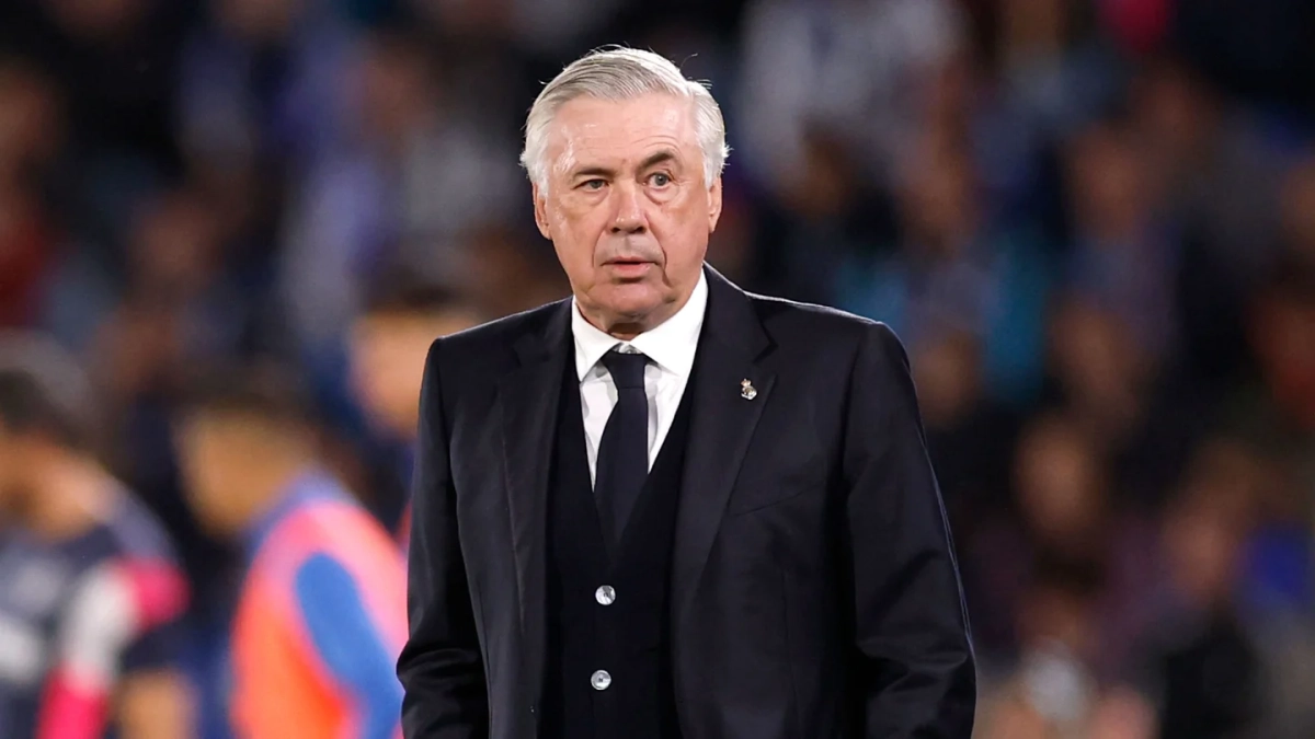 Carlo Ancelotti durante el partido ante el Getafe CF. Carlo Ancelotti durante el partido ante el Getafe CF.