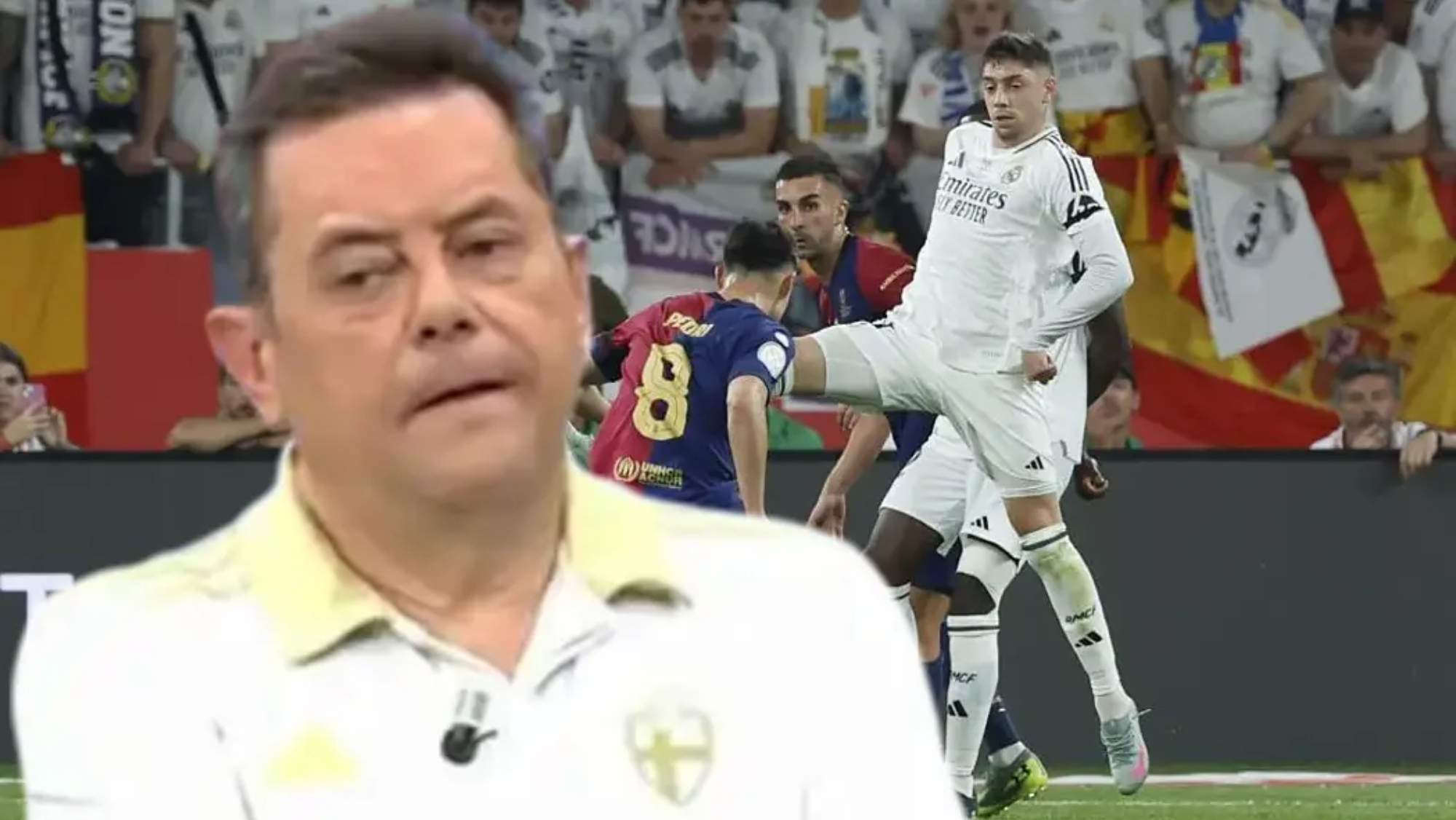 El gesto de Tomás Roncero tras el gol de Pedri, el tertuliano estalla