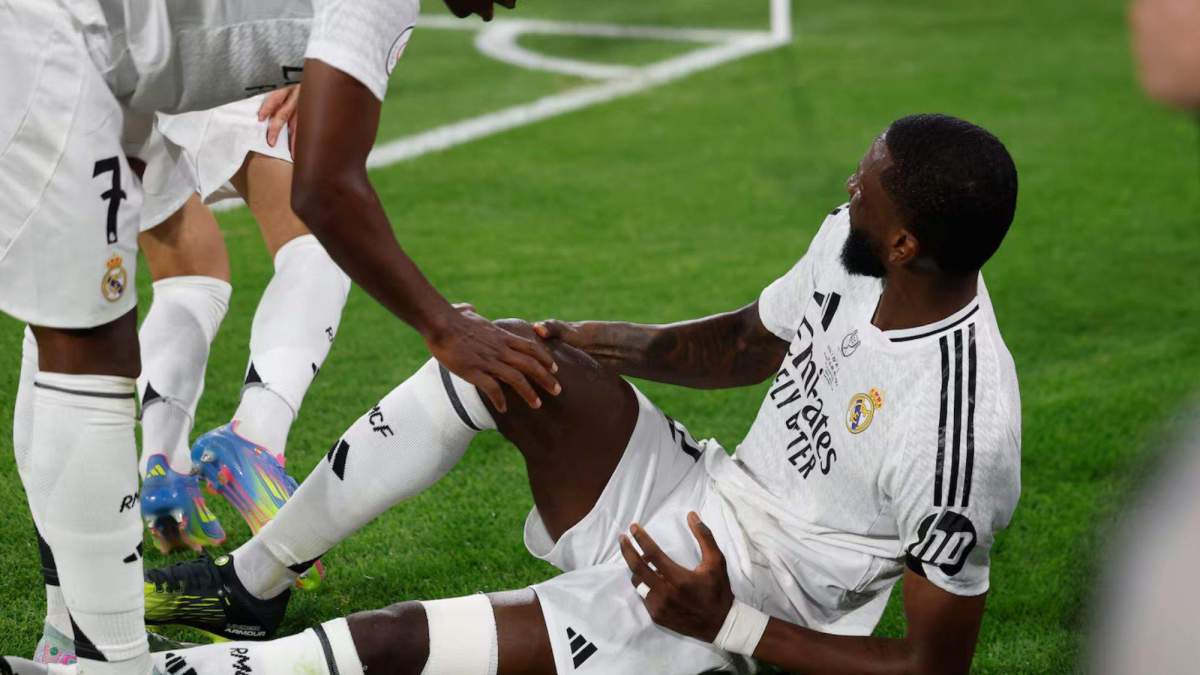 Momento exacto de la lesión de Rüdiger Momento exacto de la lesión de Rüdiger
